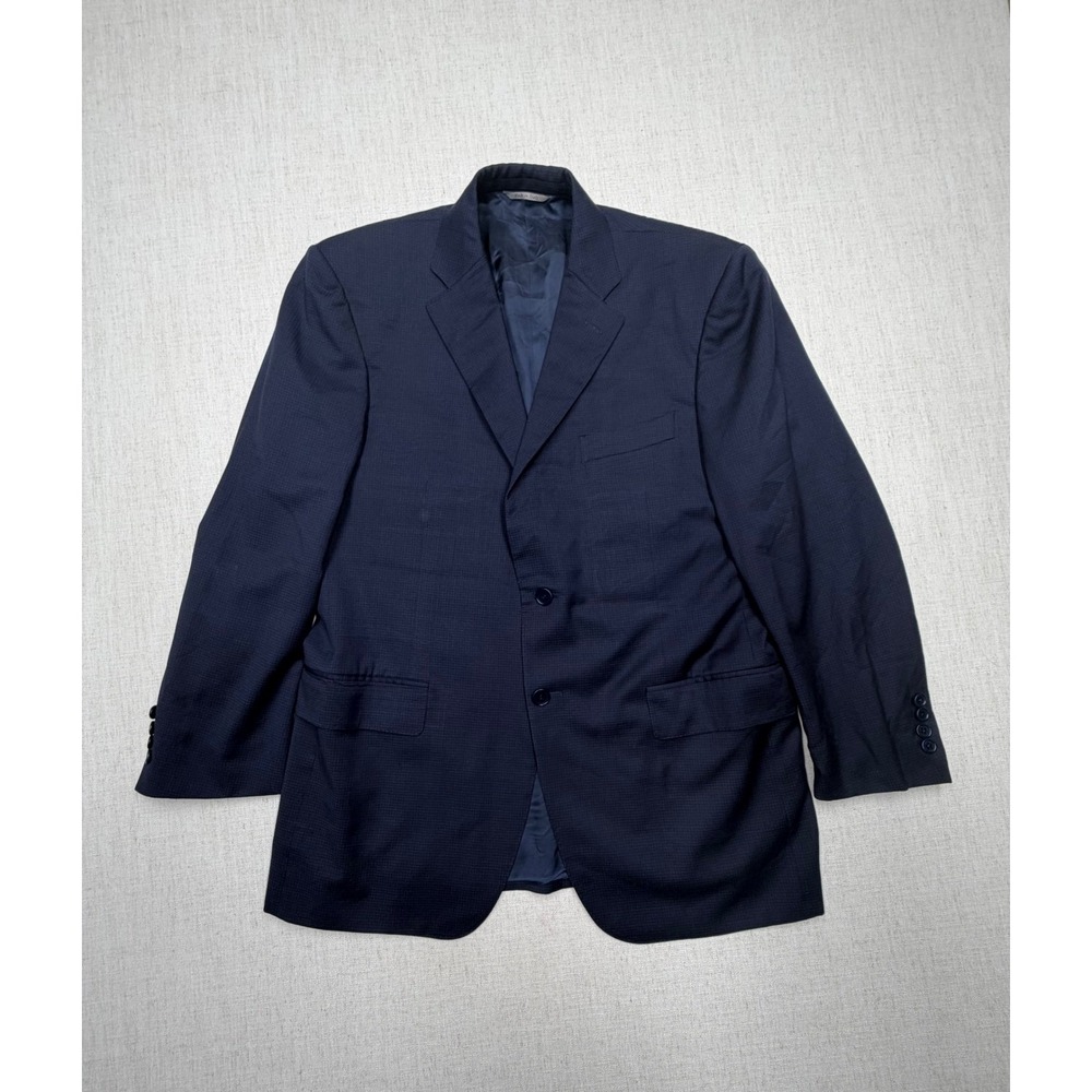 Canali 1934 Men Navy Blue 100% Wool 2 Button Blazer Sport Coat Made in Italy 52R